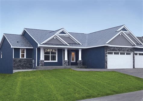 light gray metal roof blue house|blue house roof color scheme.